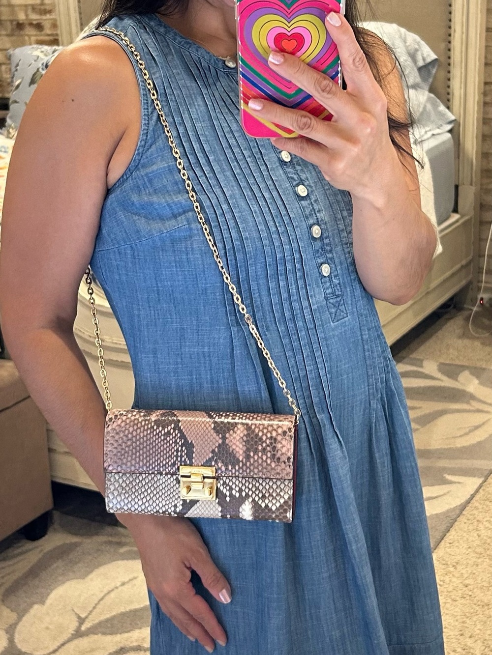 Authentic Gucci Padlock Python Wallet on Chain (WOC) - Picture 11 of 14